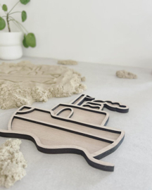 Houten vulvorm de stoomboot
