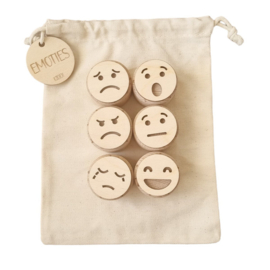 Houten stempelset emoties