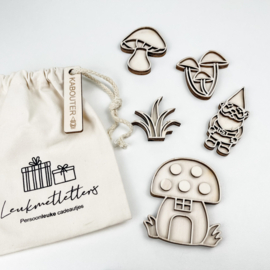 Houten stempelset kabouter
