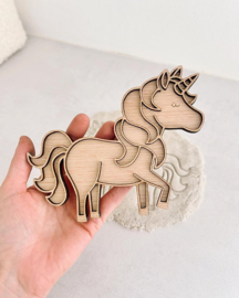 Houten vulvorm unicorn