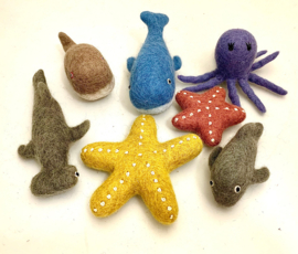 Papoose toys sea animal set 7stuks