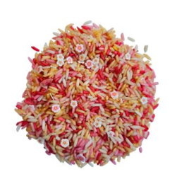 Speelrijst pink flower mix