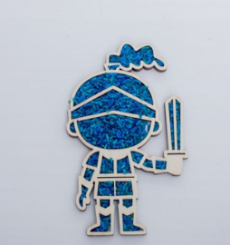 Houten vulvorm ridder