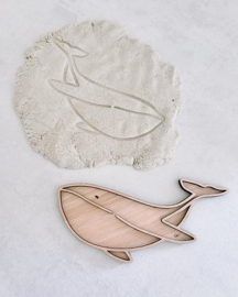 Houten tray walvis