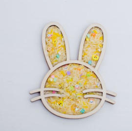 Houten vulvorm paashaas