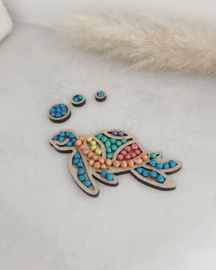 Houten vulvorm zeeschildpad