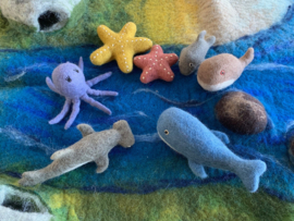 Papoose toys sea animal set 7stuks