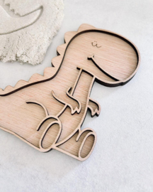 Houten vulvorm cute t-rex
