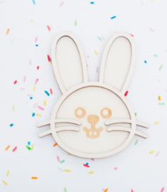 Houten vulvorm paashaas