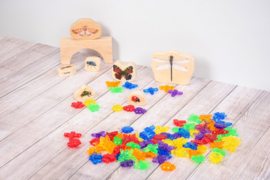 Transparante gekleurde insecten 96 stuks