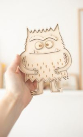 Houten speeltray kleurenmonster