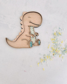 Houten vulvorm cute t-rex