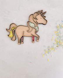 Houten vulvorm unicorn