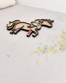 Houten vulvorm unicorn