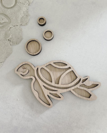 Houten vulvorm zeeschildpad