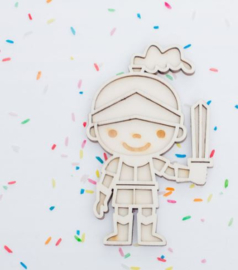 Houten vulvorm ridder