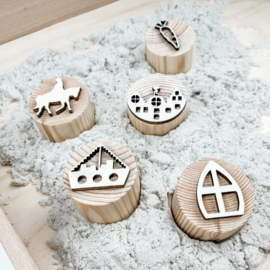 Houten stempelset Sint