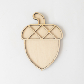 Houten speeltray eikel