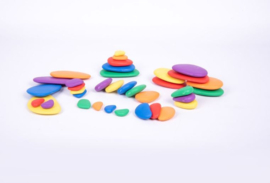 Rainbow pebbles (36 stuks)