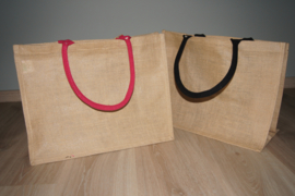 Jute shopper  maxi met opdruk