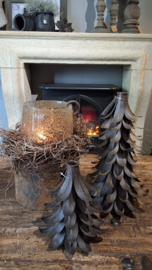 Kandelaren kerstboom roest Set van 2