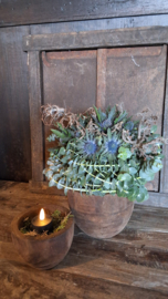 Set houten distel potten  27  maart