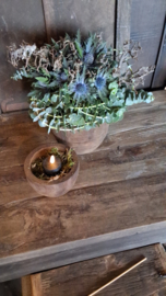 Set houten distel potten  28  maart