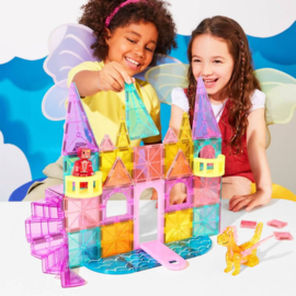 MagnaTiles| Kasteel XL + micro Magna | 48 stuks