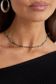 Ketting | Naturel stone green