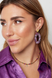 Ketting | Hanger Goud/Roze