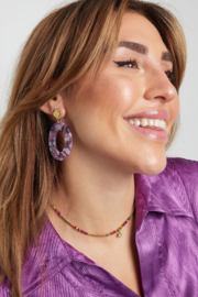Ketting | Hanger Goud/Roze