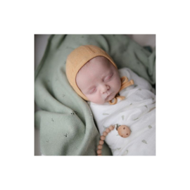 Mushie baby bonnet | Mustard