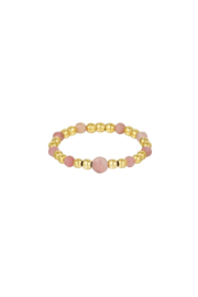 Ring | Elastic bead | Roze