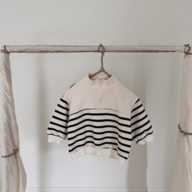 Klein Konijn | Zipper trui Navy