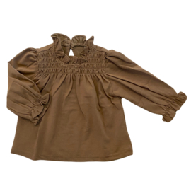 Top ruffle kraag | Mocca