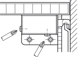 Kastophanger, om te schroeven (set van 2)