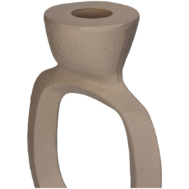 Kandelaar Organisch Beige 15x7x37cm
