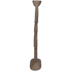 Kandelaar Organisch Beige 15x7x37cm