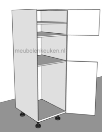 Inbouwkast t.b.v. koelkast 1025 mm en combi-magnetron 450 mm.