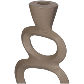 Kandelaar Organisch Beige 15x7x31cm