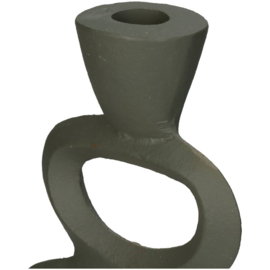 Kandelaar Organisch Groen 15x7x31cm