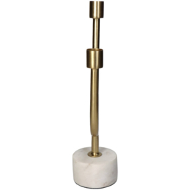 Kandelaar Goud dubbel 14x8x31cm
