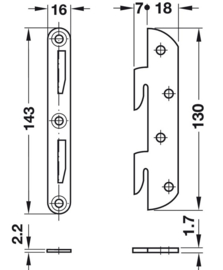 Ledikant/bedhaken (set)