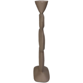 Kandelaar Organisch Beige 15x7x31cm