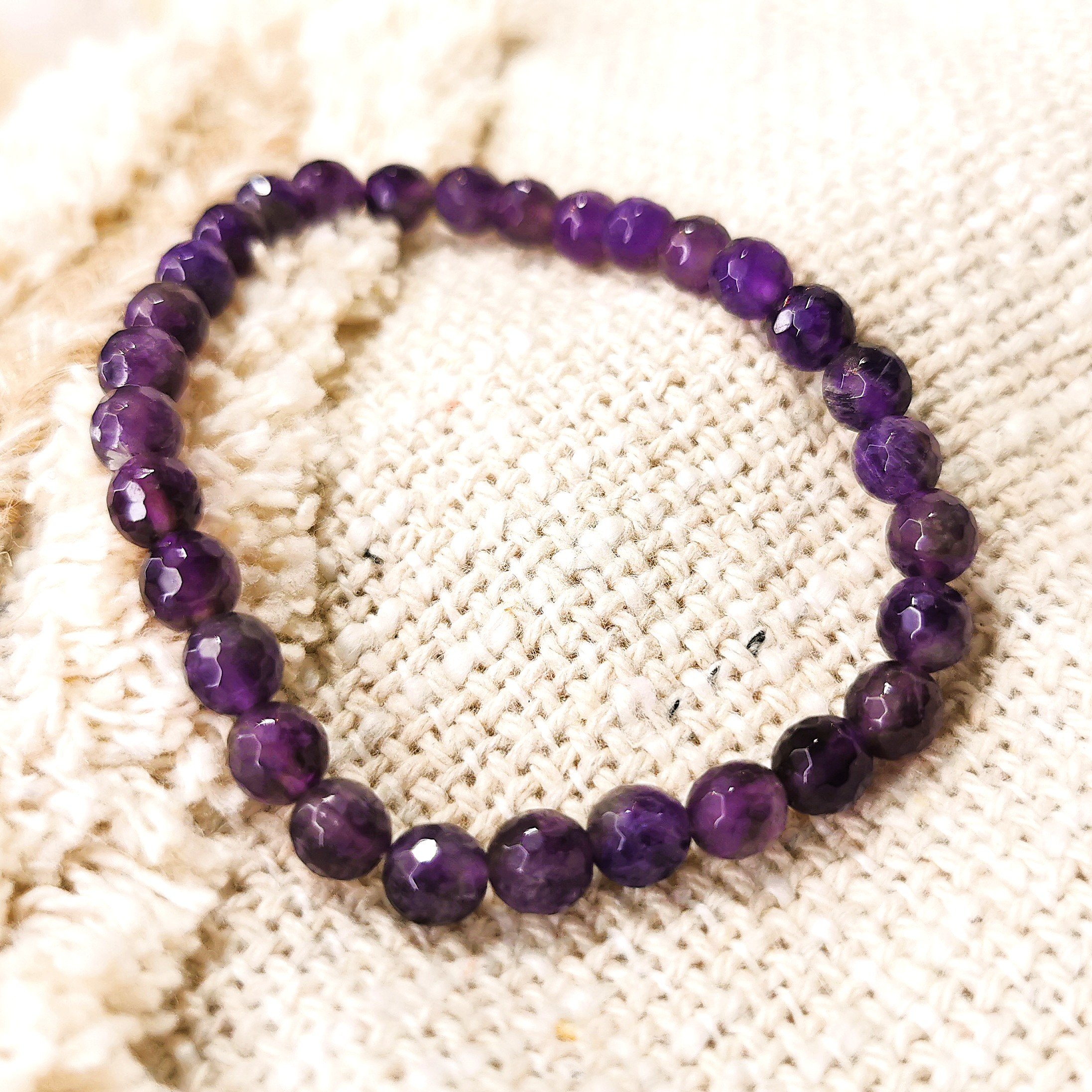 Amethist Gefaccetteerd Armband 6mm