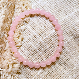 Rozenkwarts Armband 6mm