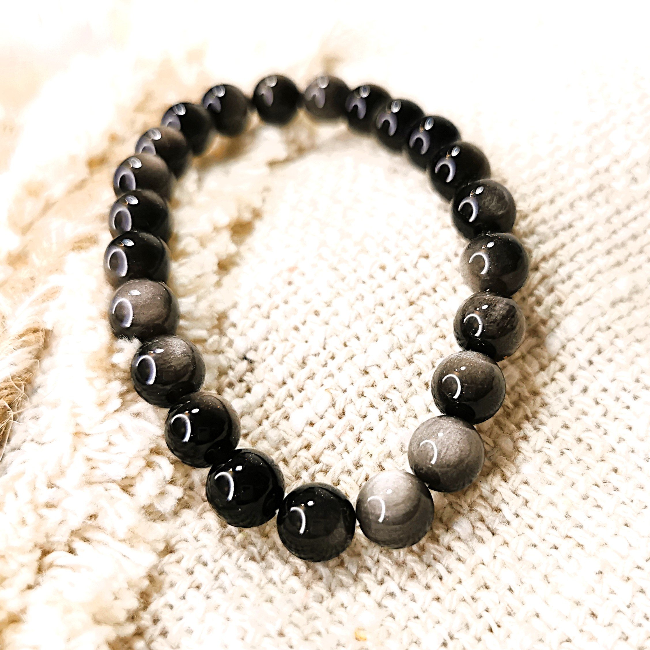 Obsidiaan Armband 8mm