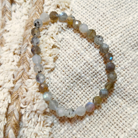 Labradoriet facet Armband 6mm