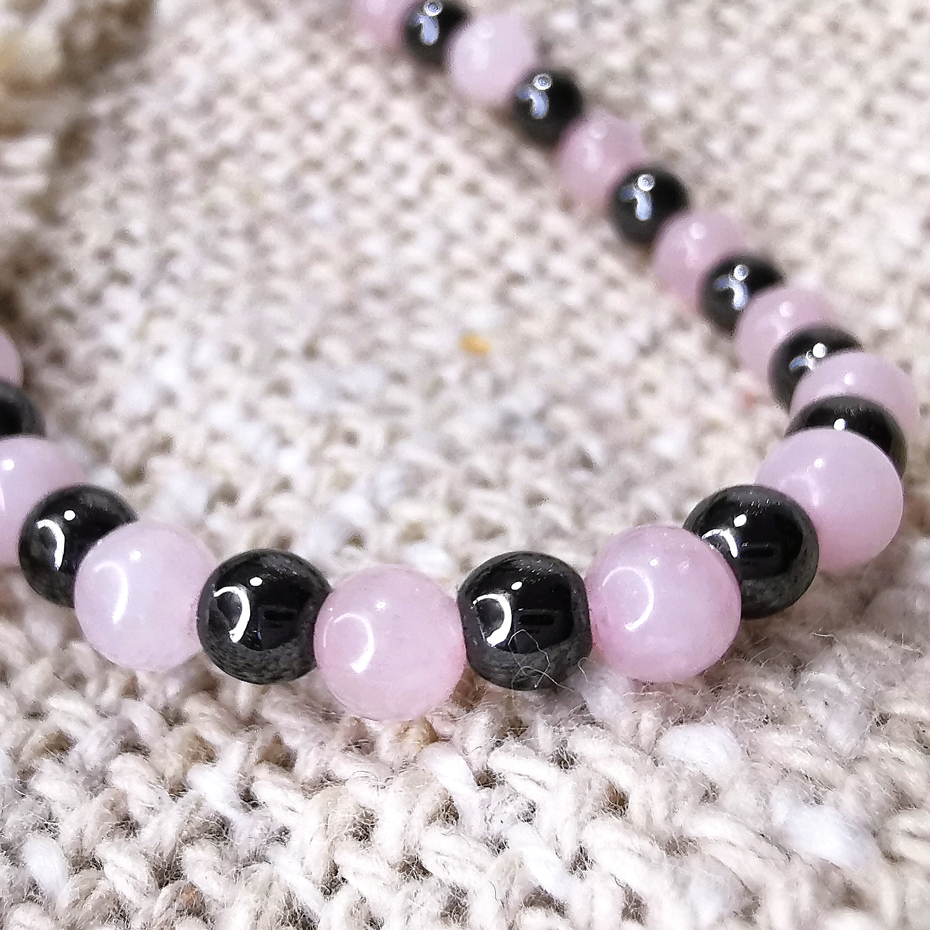 Rozenkwarts & Hematiet Armband 4mm