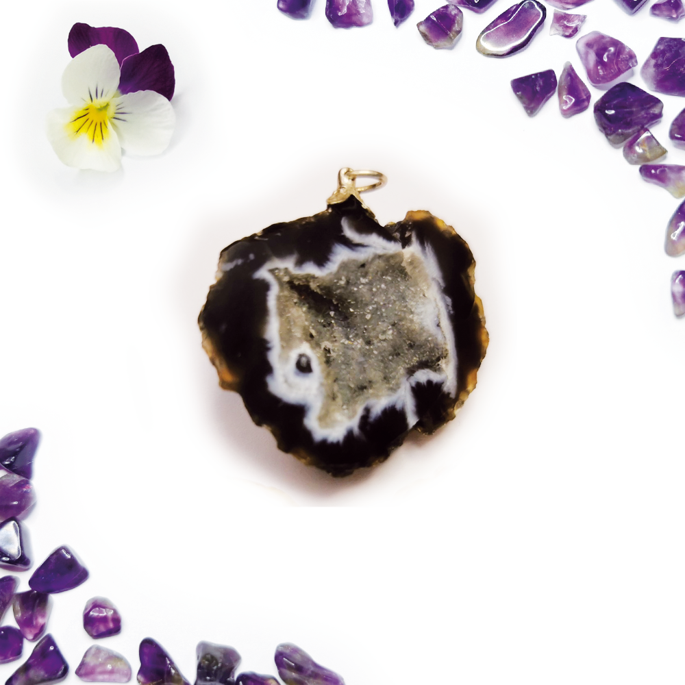 Agaat-Geode hanger